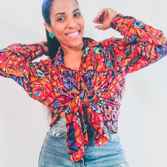 Liz Claiborne Tops - Vintage Tribal Blouse